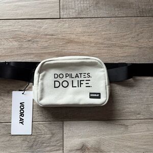 Vooray White and Black Belt Bag